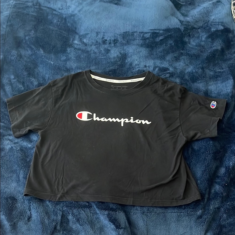 champion black baby tee